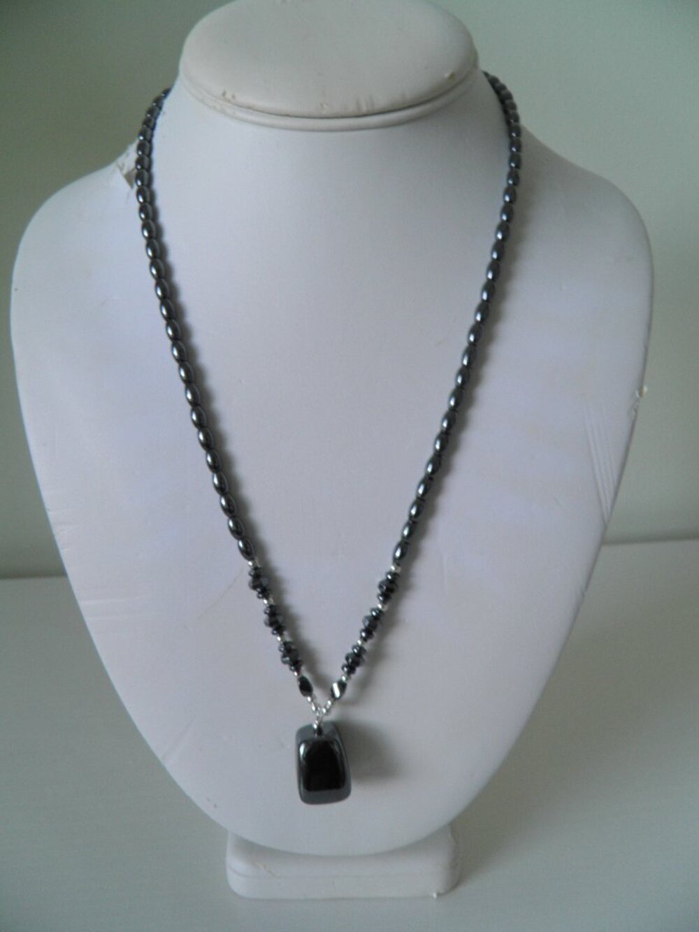 Hematite Necklace 22" long